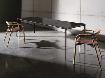 SLIM EXTENSIBLE - Extending glass and aluminium table by Sovet italia - view 3